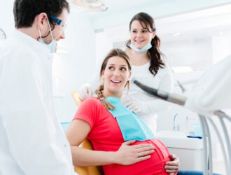 Anesthesia and medication use at the time of a woman's visit during pregnancy